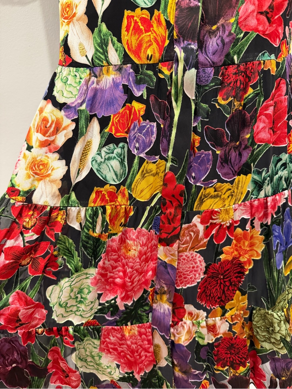 ❤️‍🔥 Alice + Olivia Meeko Tiered Silk-Blend Mini Shirtdress ❤️‍🔥size 8 - Picture 12 of 16